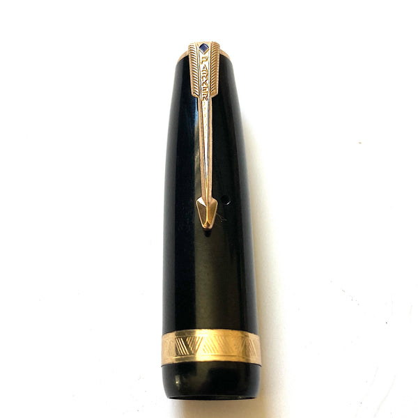 Parker Vacumatic BLACK OPAQUE CAP CHEVRON BAND Cap Band STANDARD Size USA