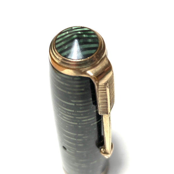 Parker Vacumatic EMERALD PEARL Cap TRIPLE BAND STANDARD Size