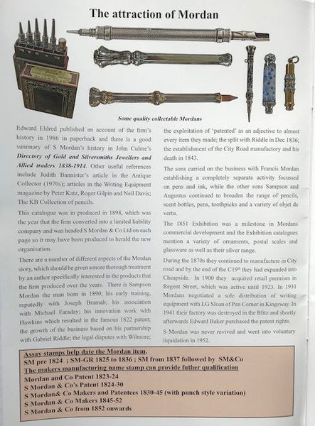 Sampson Mordan 1898 Catalogue