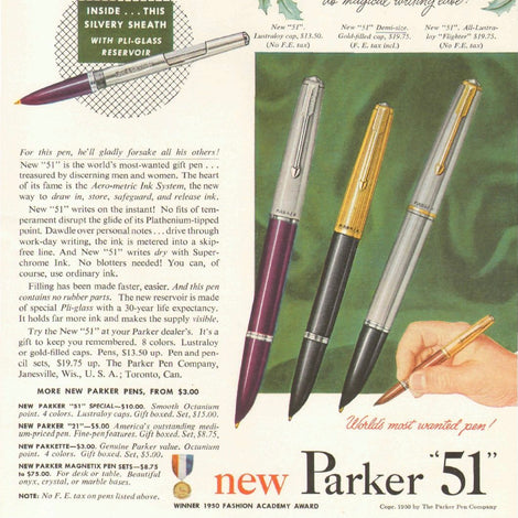 Parker &#39;51&#39; Aerometric Barrels, Shells and Parts