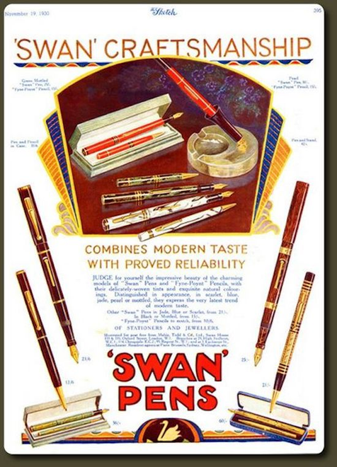 Swan Pen Ink Sacs and Parts