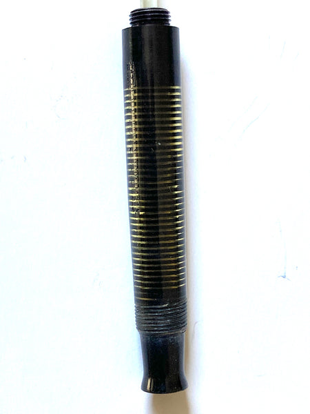 Parker Vacumatic LAMINATED BLACK Barrel, Cap,and End Cap For Demi Size USA