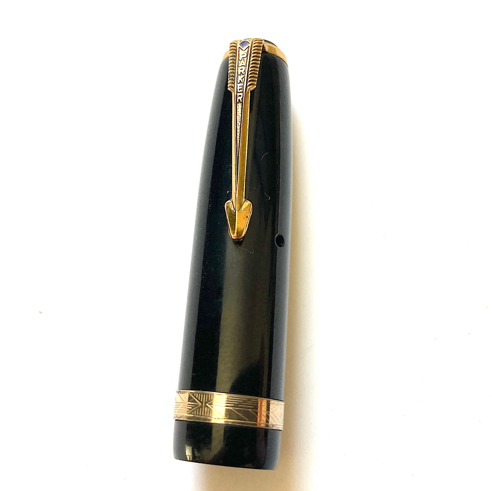 Parker Vacumatic BLACK OPAQUE CAP JEWELERS BAND Cap Band DEMI Size USA