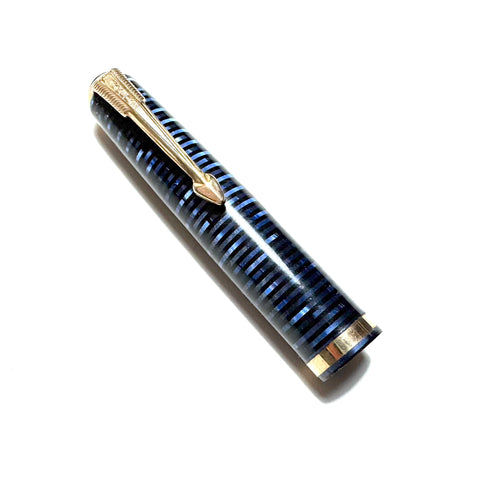 Parker Vacumatic Pencil Top, Clip, Jewel and Bushing Screw Azure Blue