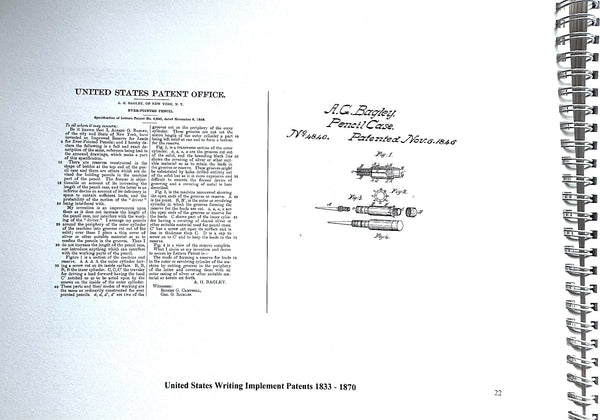 Early American Writing Implement Patents 1833 - 1870  J C Loring