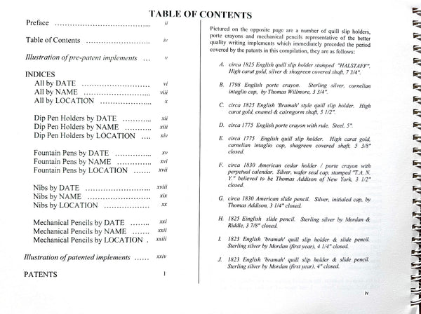 Early American Writing Implement Patents 1833 - 1870  J C Loring