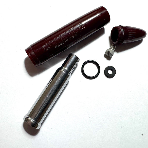 Sheaffer Tuckaway Touchdown Barrel, End Cap and Plunger. Burgundy