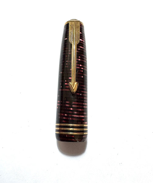 Parker Vacumatic Cap Burgundy Pearl Triple Cap Bands Small / Demi Size