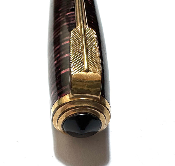 Parker Vacumatic Cap Burgundy Pearl Triple Cap Bands Small / Demi Size